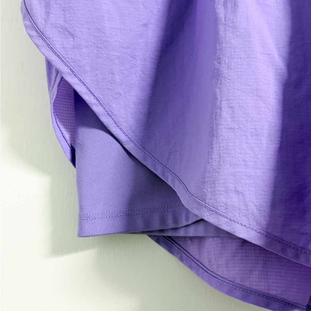 All in Motion Women’s XL Running Shorts Lavender 3” Lined Tulip Hem - Picture 3 of 7